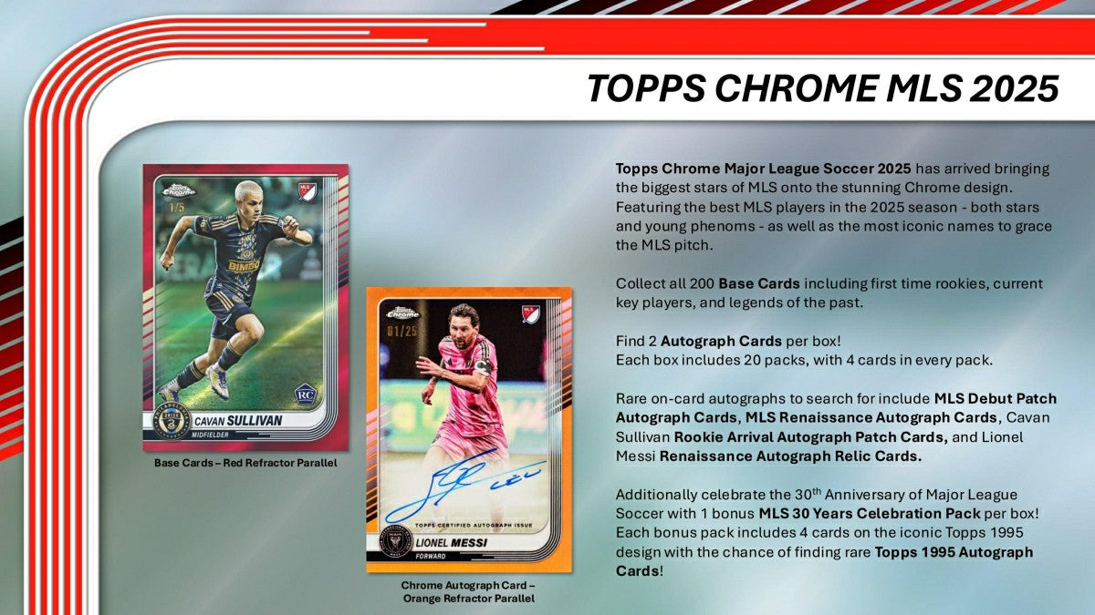 2025 Topps Chrome MLS Soccer Hobby Box - Taass discount