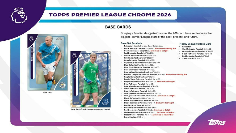 2025/26 Topps Chrome Premier League Soccer EPL Hobby Pack - Taass on sale