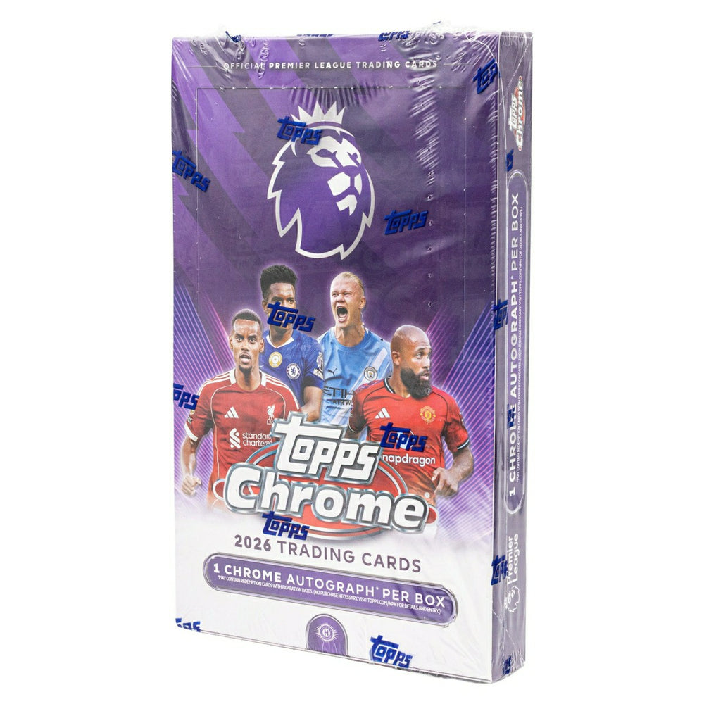 2025/26 Topps Chrome Premier League Soccer EPL Hobby Box - Taass sale