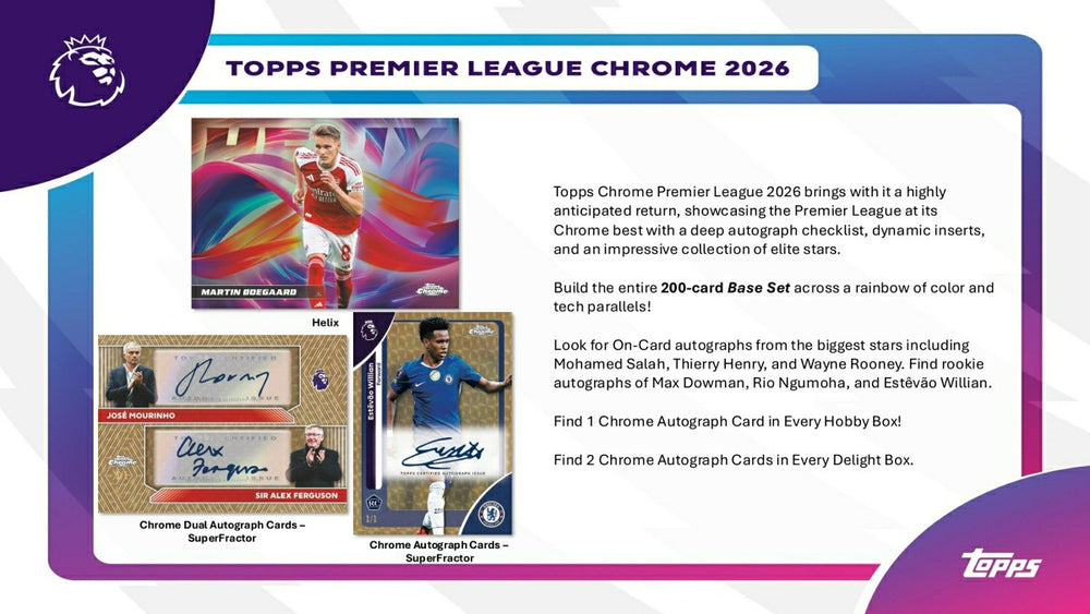 2025/26 Topps Chrome Premier League Soccer EPL Hobby Box - Taass sale