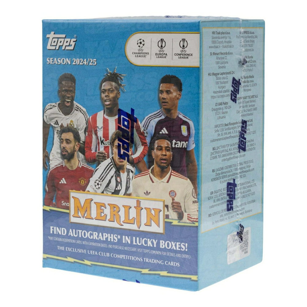 2024/25 Topps Chrome Merlin UEFA Club Competitions Football Blaster Box - Taass US