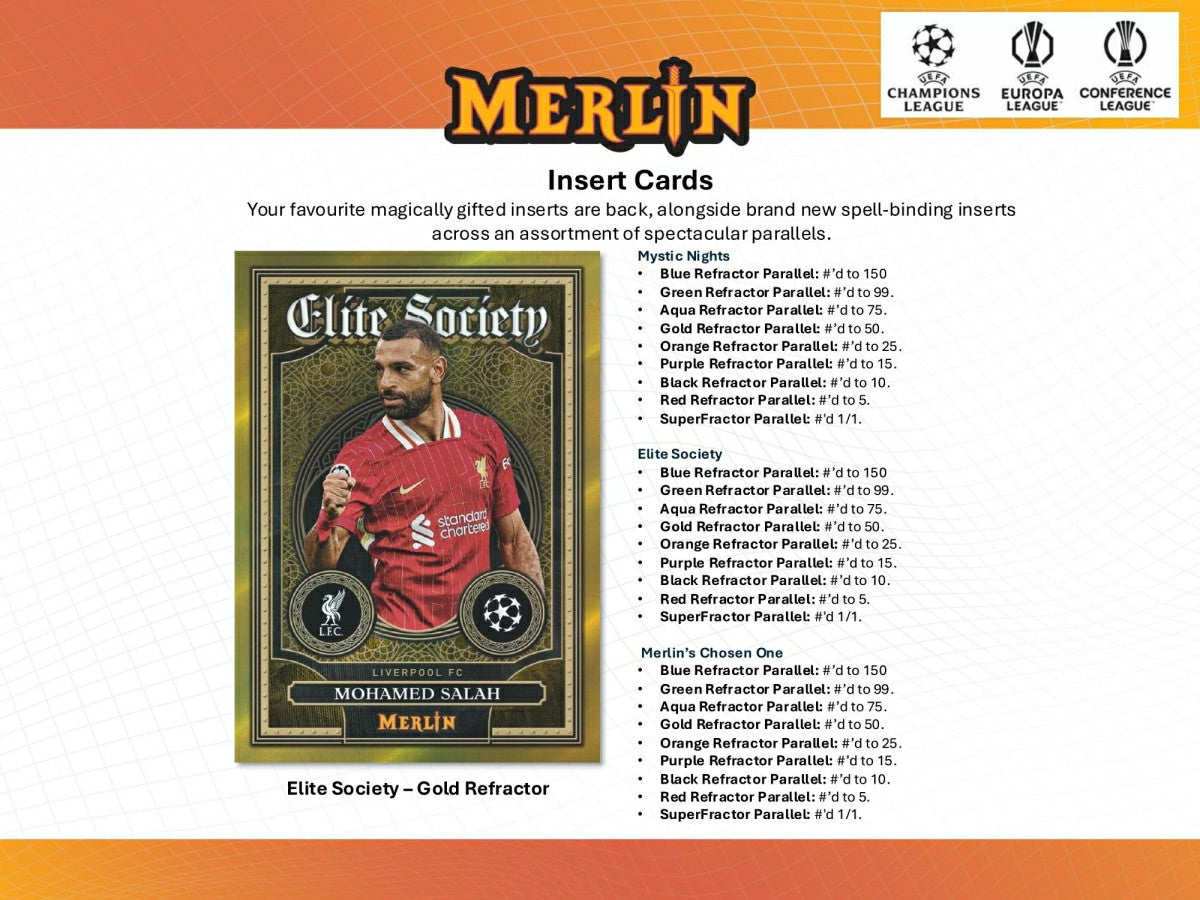 2024/25 Topps Chrome Merlin UEFA Club Competitions Football Blaster Box - Taass US