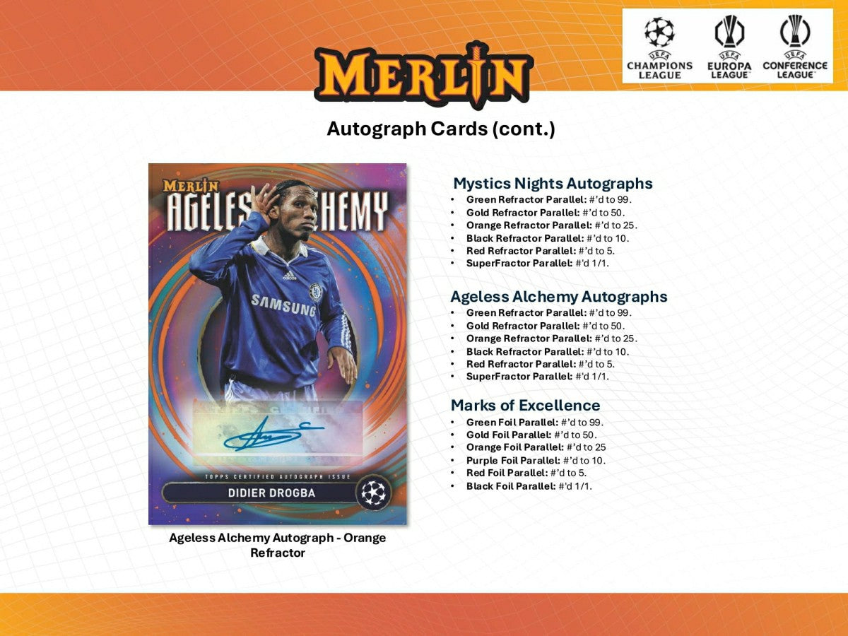 2024/25 Topps Chrome Merlin UEFA Club Competitions Football Blaster Box - Taass US