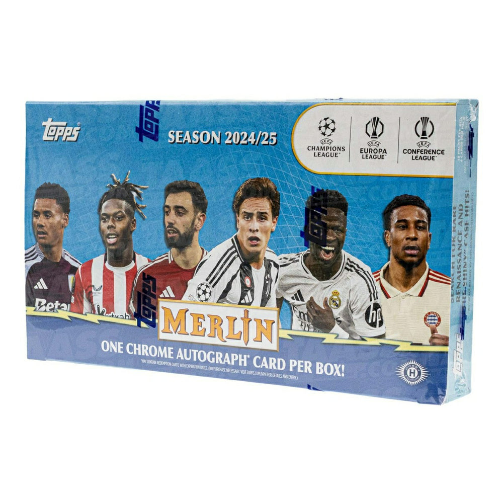 2024/25 Topps Chrome Merlin UEFA Club Competitions Football Hobby Box - Taass sale