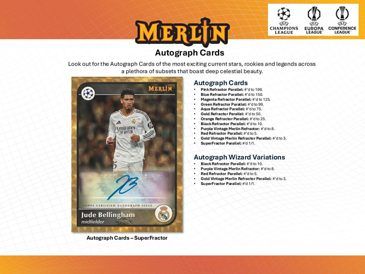 2024/25 Topps Chrome Merlin UEFA Club Competitions Football Hobby Box - Taass sale