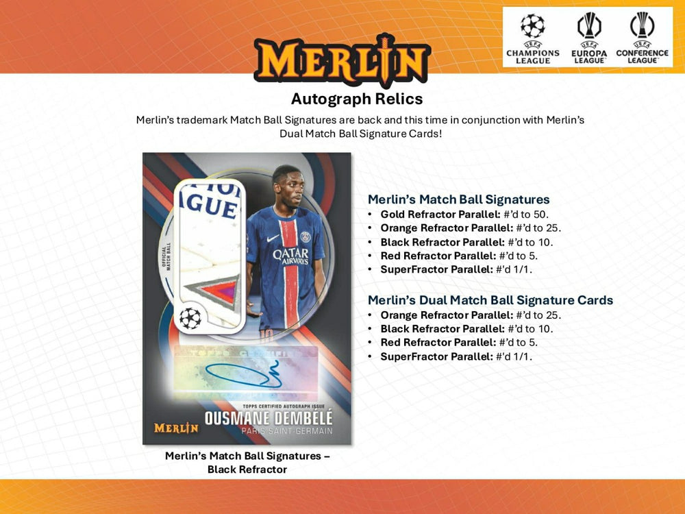 2024/25 Topps Chrome Merlin UEFA Club Competitions Football Hobby Box - Taass sale