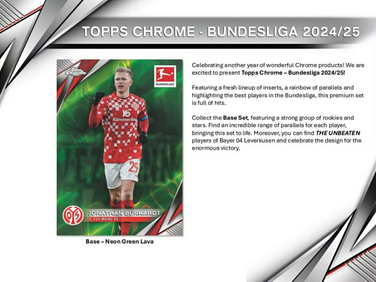 2024/25 Topps Chrome Bundesliga Football Blaster Box - Taass US