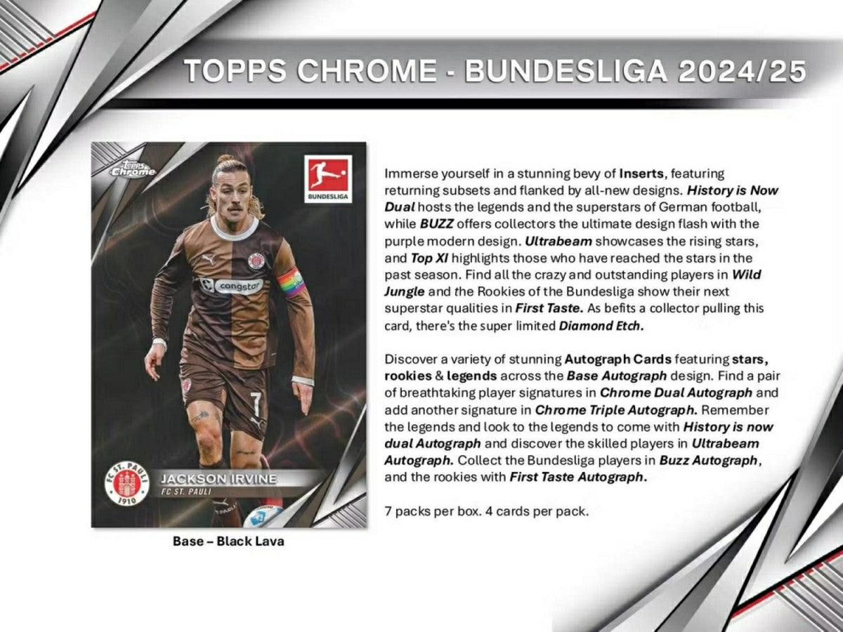 2024/25 Topps Chrome Bundesliga Football Blaster Box - Taass US