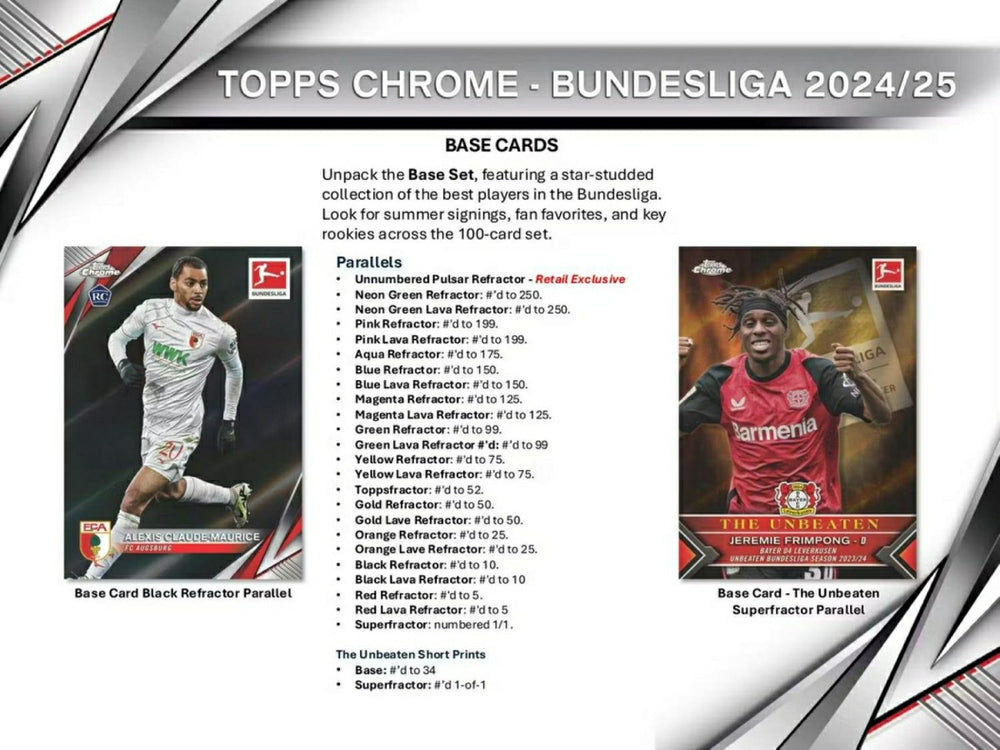 2024/25 Topps Chrome Bundesliga Football Blaster Box - Taass US