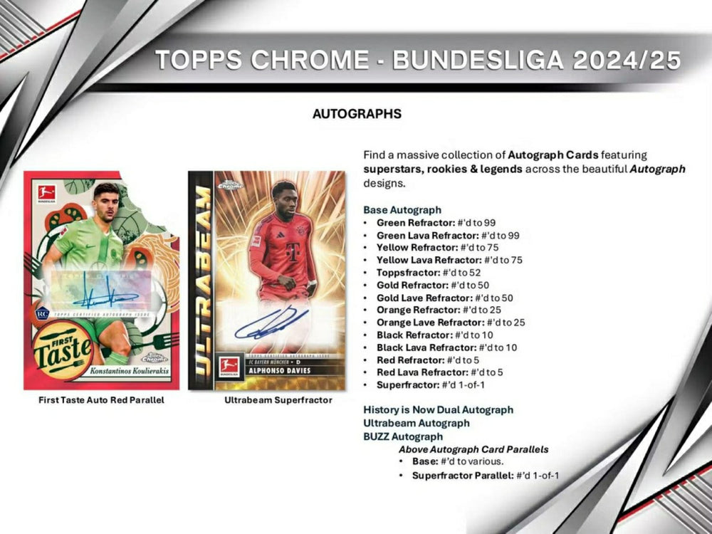 2024/25 Topps Chrome Bundesliga Football Blaster Box - Taass US