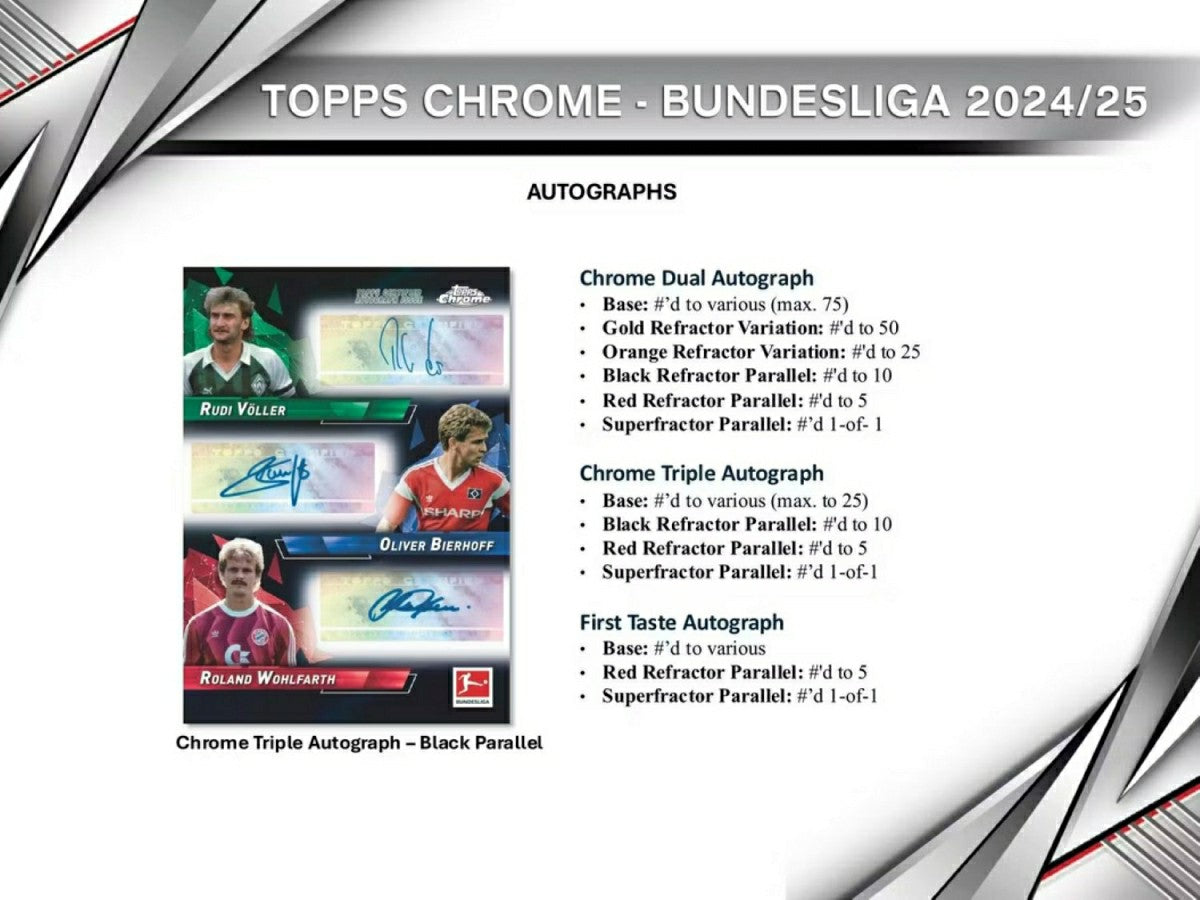 2024/25 Topps Chrome Bundesliga Football Blaster Box - Taass US