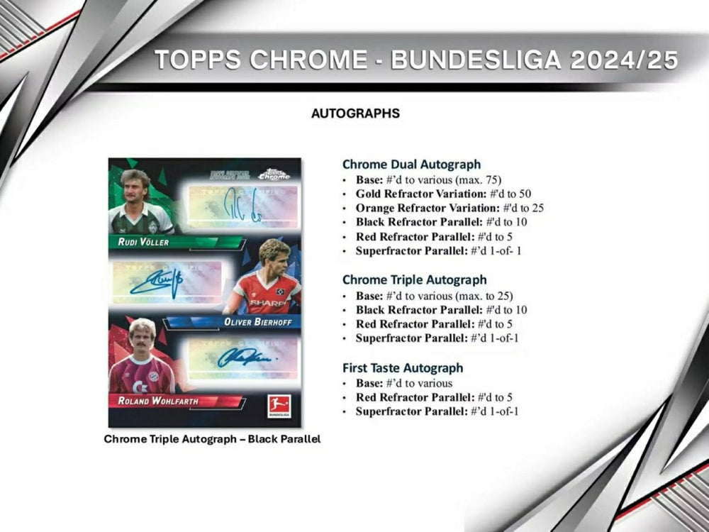 2024/25 Topps Chrome Bundesliga Football Blaster Box - Taass US