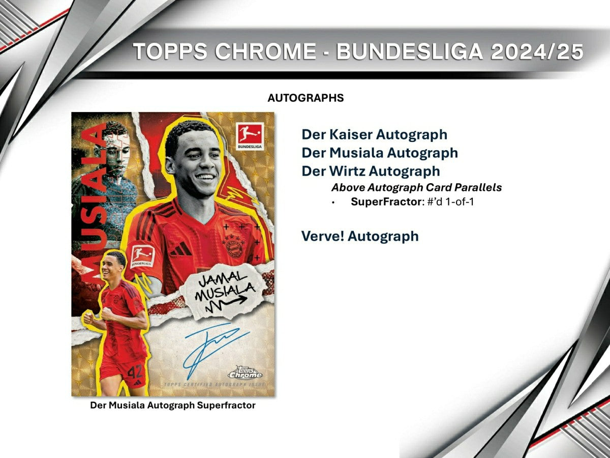 2024/25 Topps Chrome Bundesliga Football Hobby Pack - Taass on sale