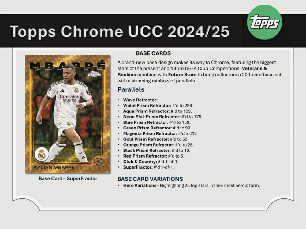 2024/25 Topps Chrome UEFA Club Competitions Football Blaster Box - Taass discount