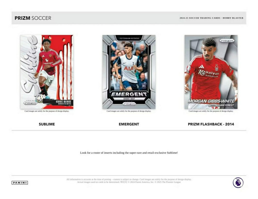 2024/25 Panini Prizm Premier League Soccer EPL Retail Pack - Taass US