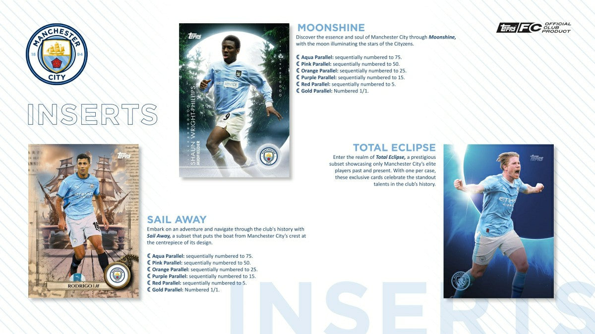 2024/25 Topps Manchester City Blue Moon Hobby Box - Taass US