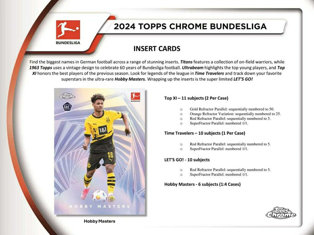 2023/24 Topps Chrome Bundesliga Soccer Hobby Pack - Taass outlet