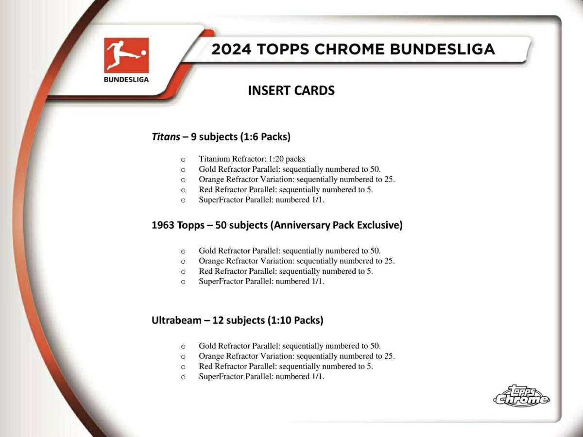 2023/24 Topps Chrome Bundesliga Soccer Hobby Pack - Taass outlet