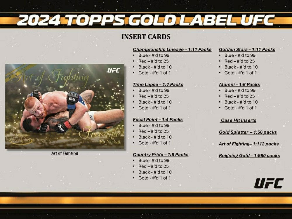 2024 Topps Gold Label UFC Hobby Box - Taass for sale