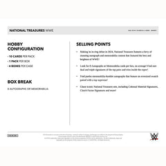 2024 Panini National Treasures WWE Wrestling Hobby Box - Taass discount