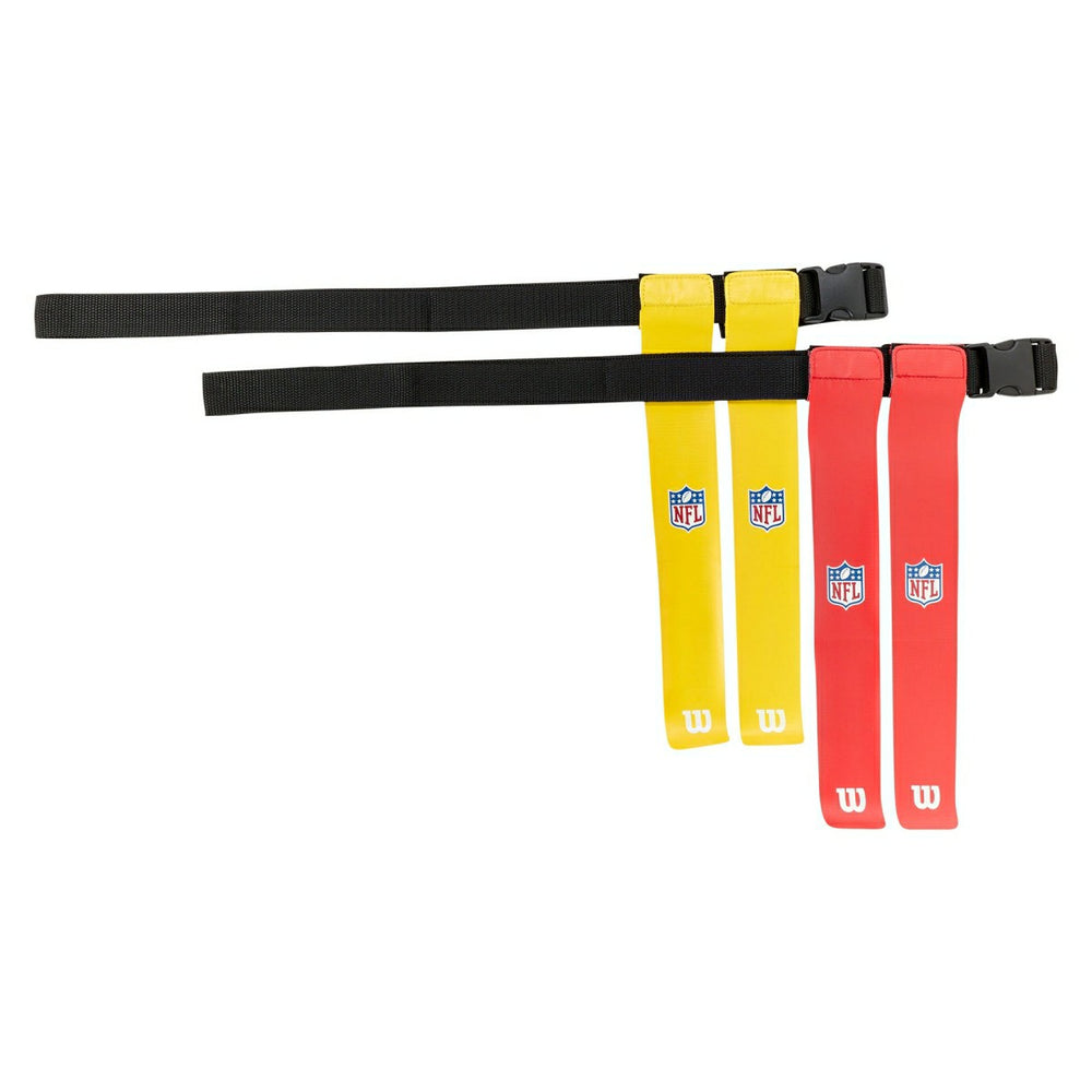 Wilson NFL Flag Football Kit 6 Belts (Red/Yellow) - Taass for sale