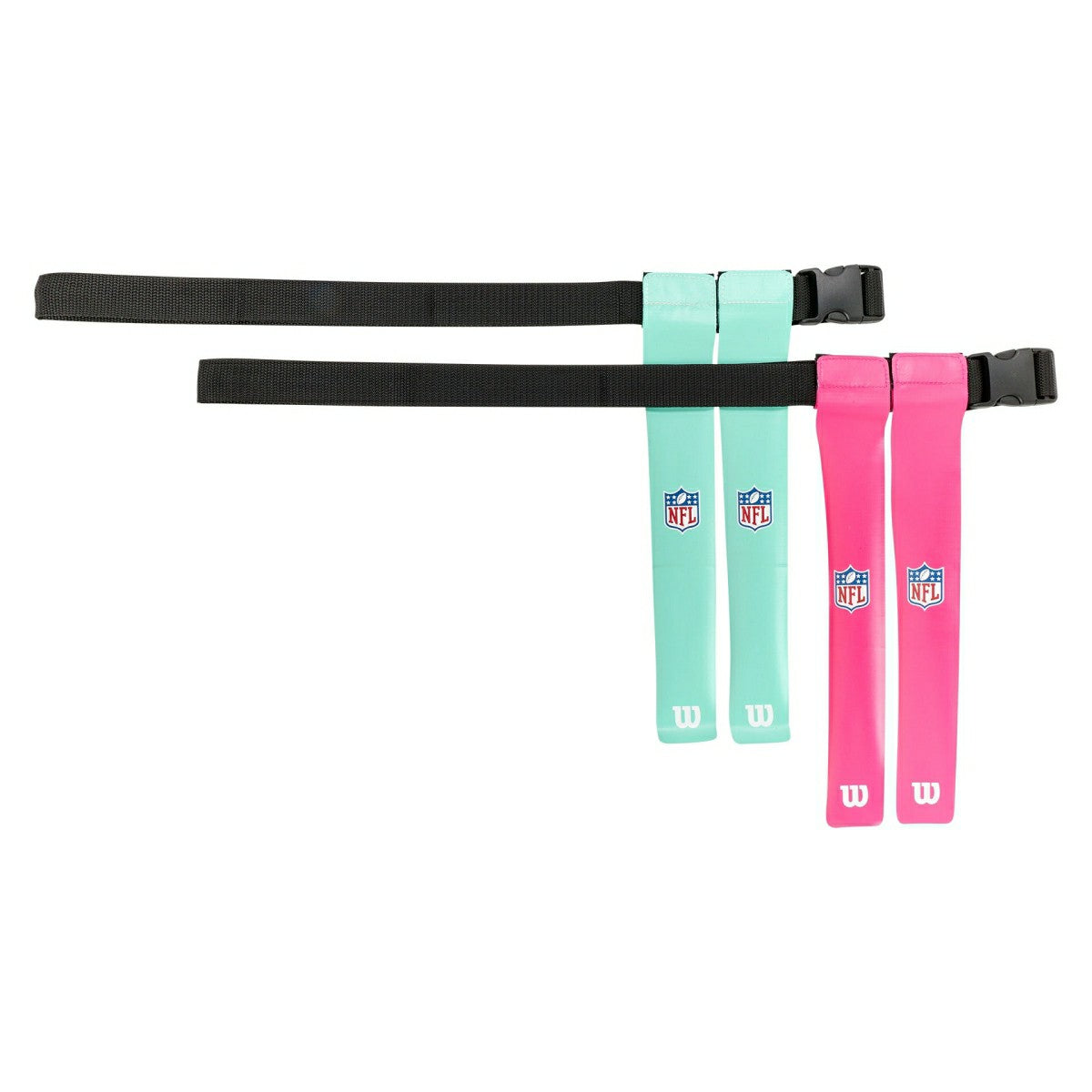 Wilson NFL Flag Football Kit 6 Belts (Mint/Pink) - Taass discount