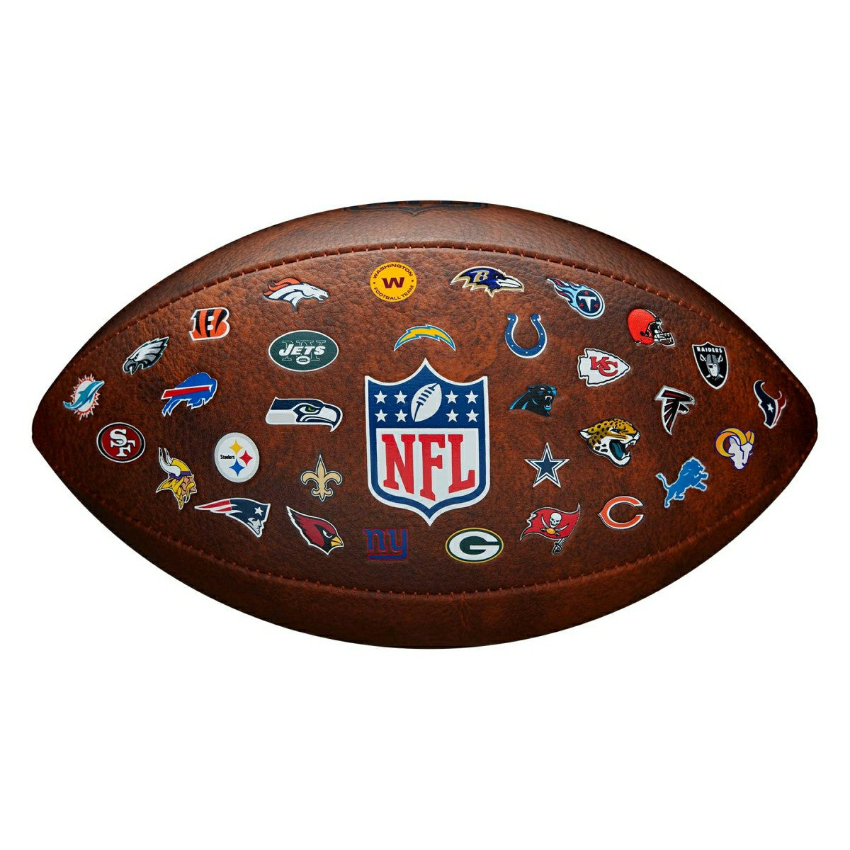 NFL Team Logos Throwback Wilson Junior Size Football - Taass US