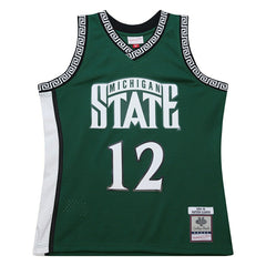 Mateen Cleaves #12 Michigan State Spartans 1999-00 Mitchell & Ness Swingman NCAA Jersey Green - Taass Online