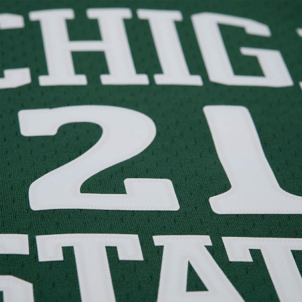 Steve Smith #21 Michigan State Spartans 1990-91 Mitchell & Ness Swingman NCAA Jersey Green - Taass outlet