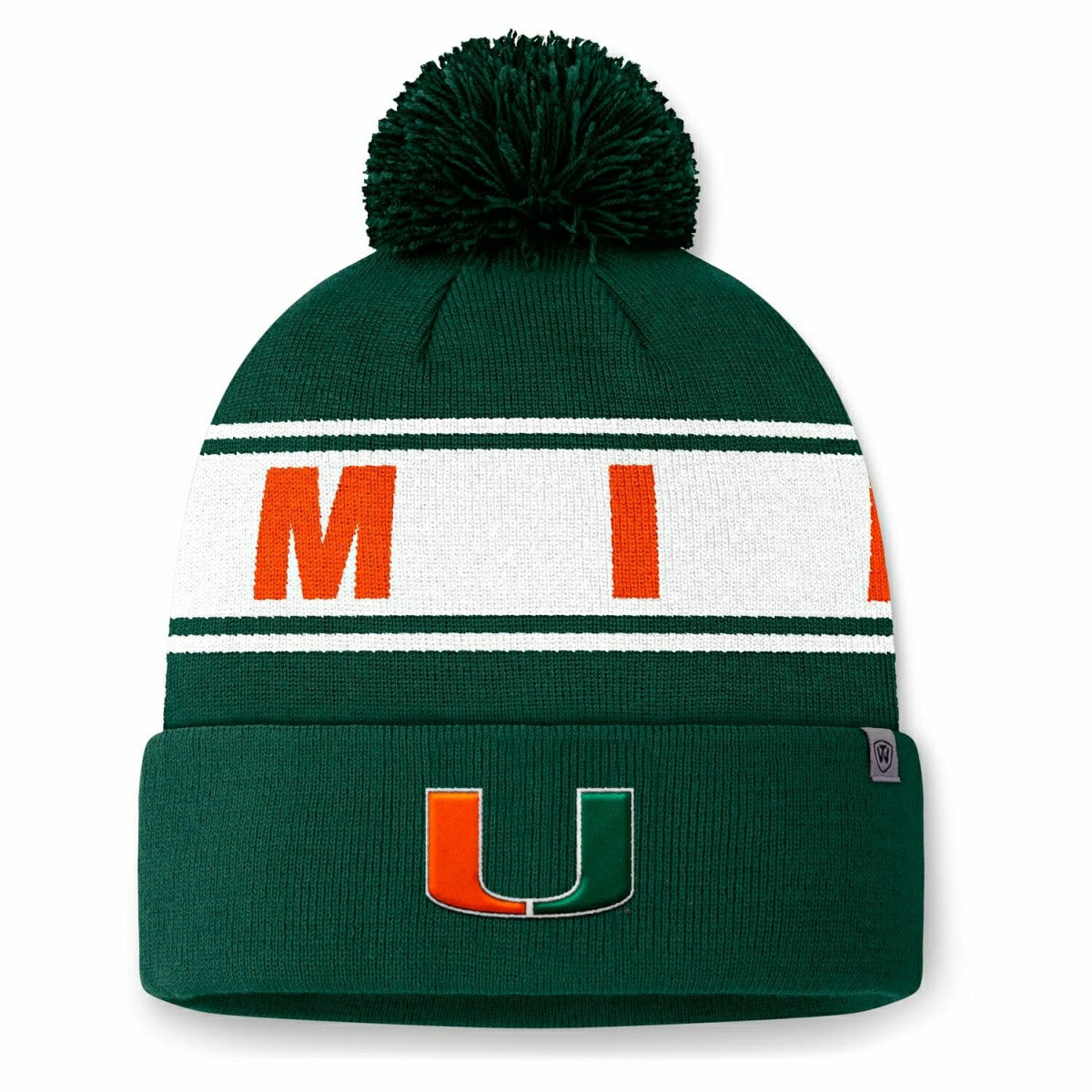 Miami Hurricanes Wraparound NCAA Knit Hat Green - Taass for sale