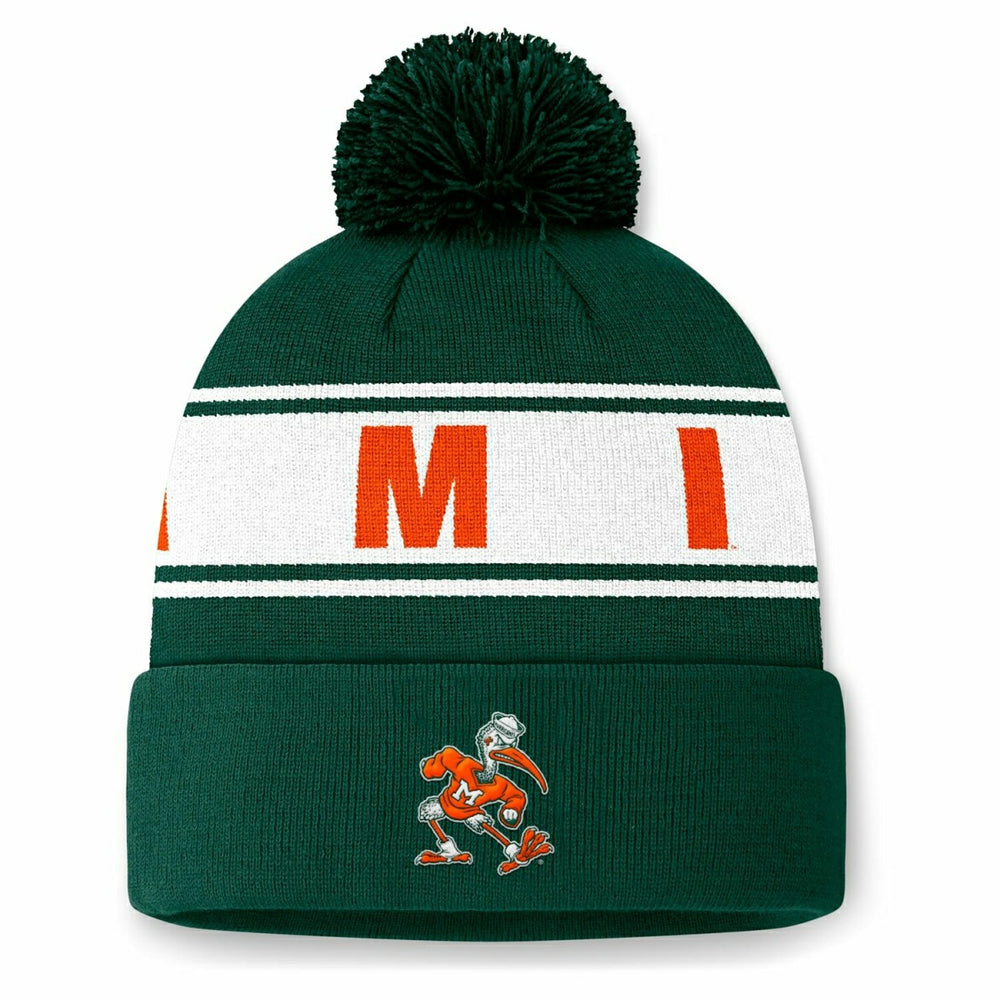 Miami Hurricanes Wraparound NCAA Knit Hat Green - Taass for sale