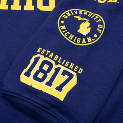 Michigan Wolverines Colorblock Badge NCAA Hoodie - Taass on sale