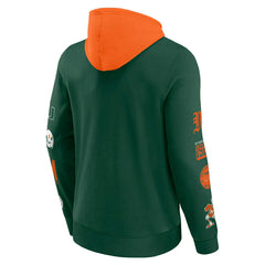 Miami Hurricanes Colorblock Badge NCAA Hoodie - Taass sale