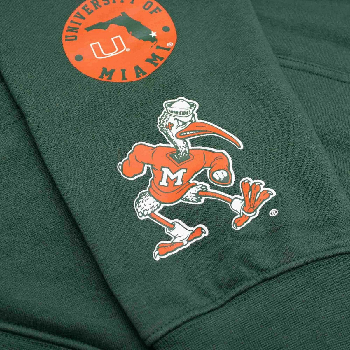 Miami Hurricanes Colorblock Badge NCAA Hoodie - Taass sale