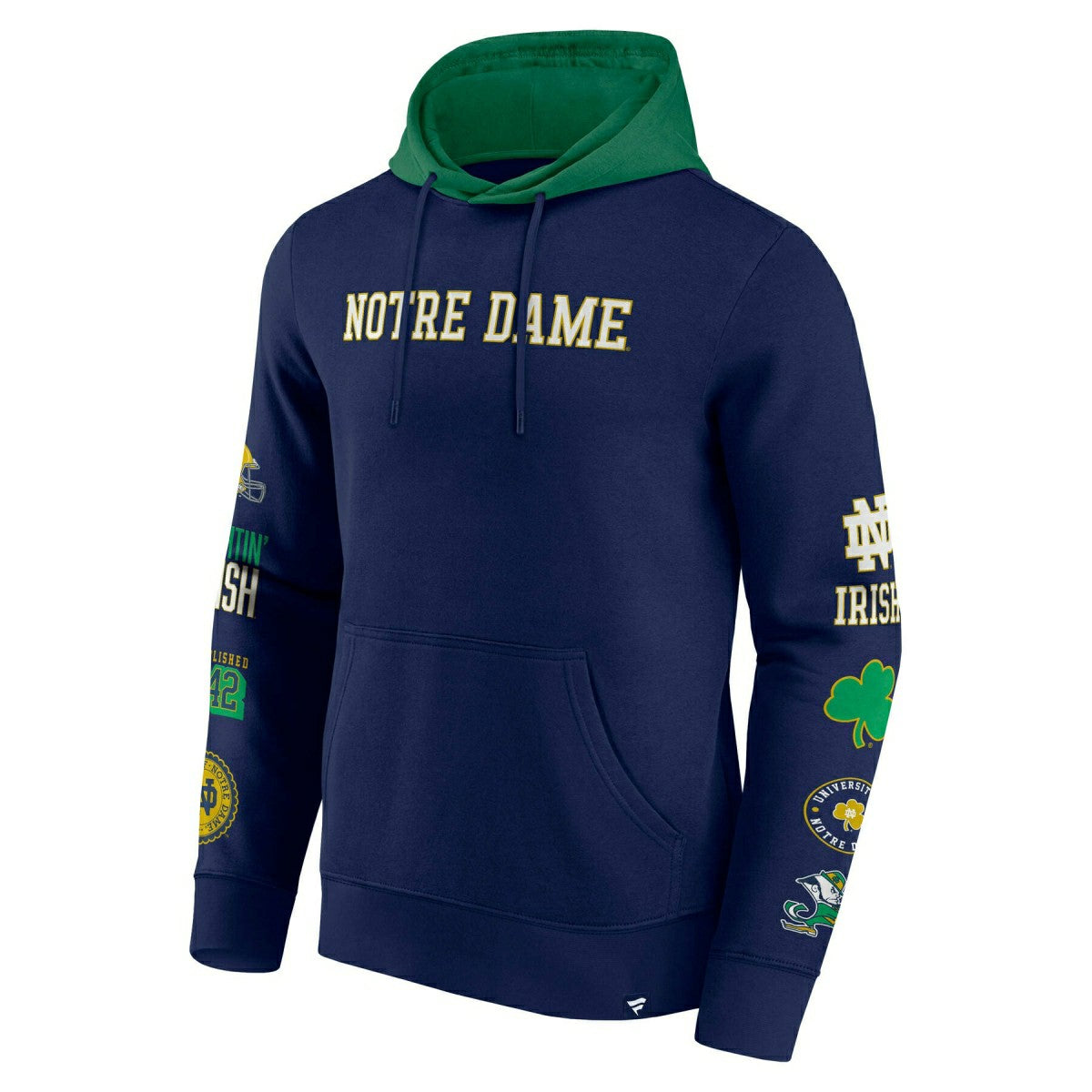 Notre Dame Fighting Irish Colorblock Badge NCAA Hoodie - Taass for sale