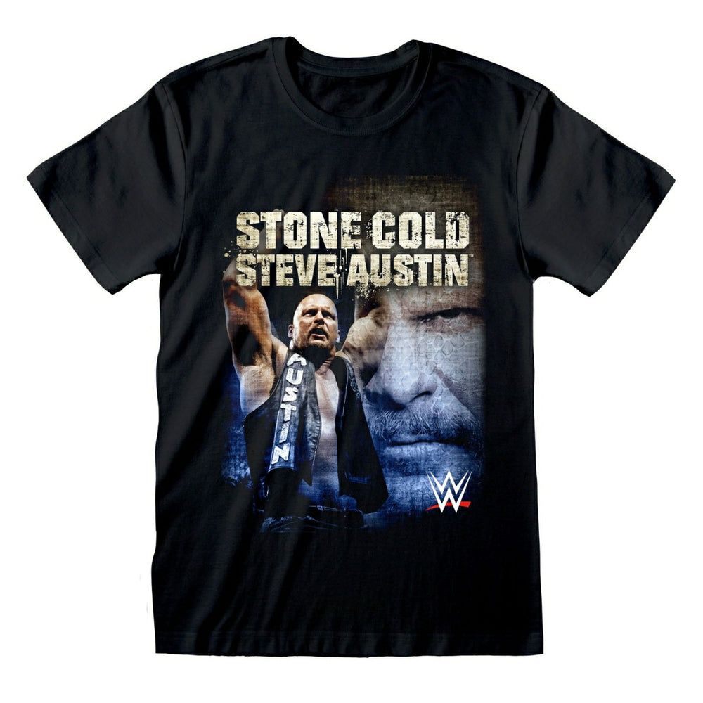 Stone Cold Steve Austin Photo WWE T-Shirt Black - Taass Online