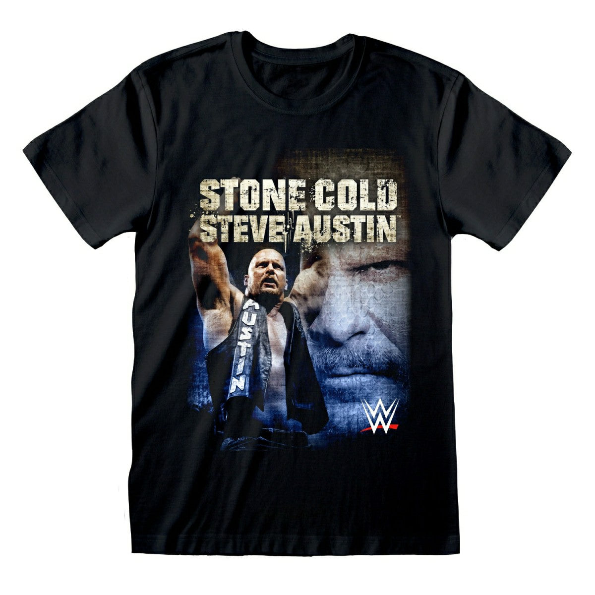 Stone Cold Steve Austin Photo WWE T-Shirt Black - Taass Online
