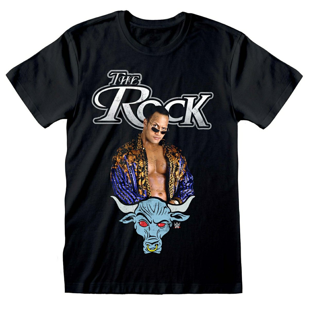 The Rock Eyebrow WWE T-Shirt Black - Taass discount