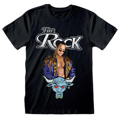 The Rock Eyebrow WWE T-Shirt Black - Taass discount