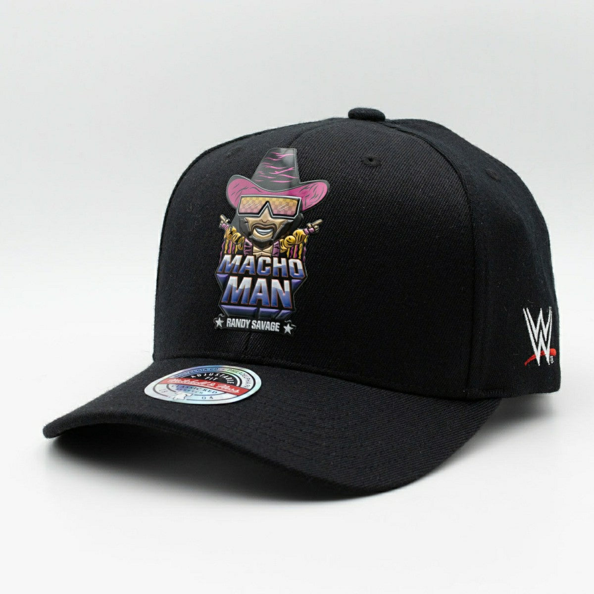 Throwback Macho Man Randy Savage Classic Red Snapback WWE Cap Black - Taass Online