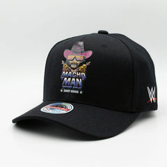 Throwback Macho Man Randy Savage Classic Red Snapback WWE Cap Black - Taass Online