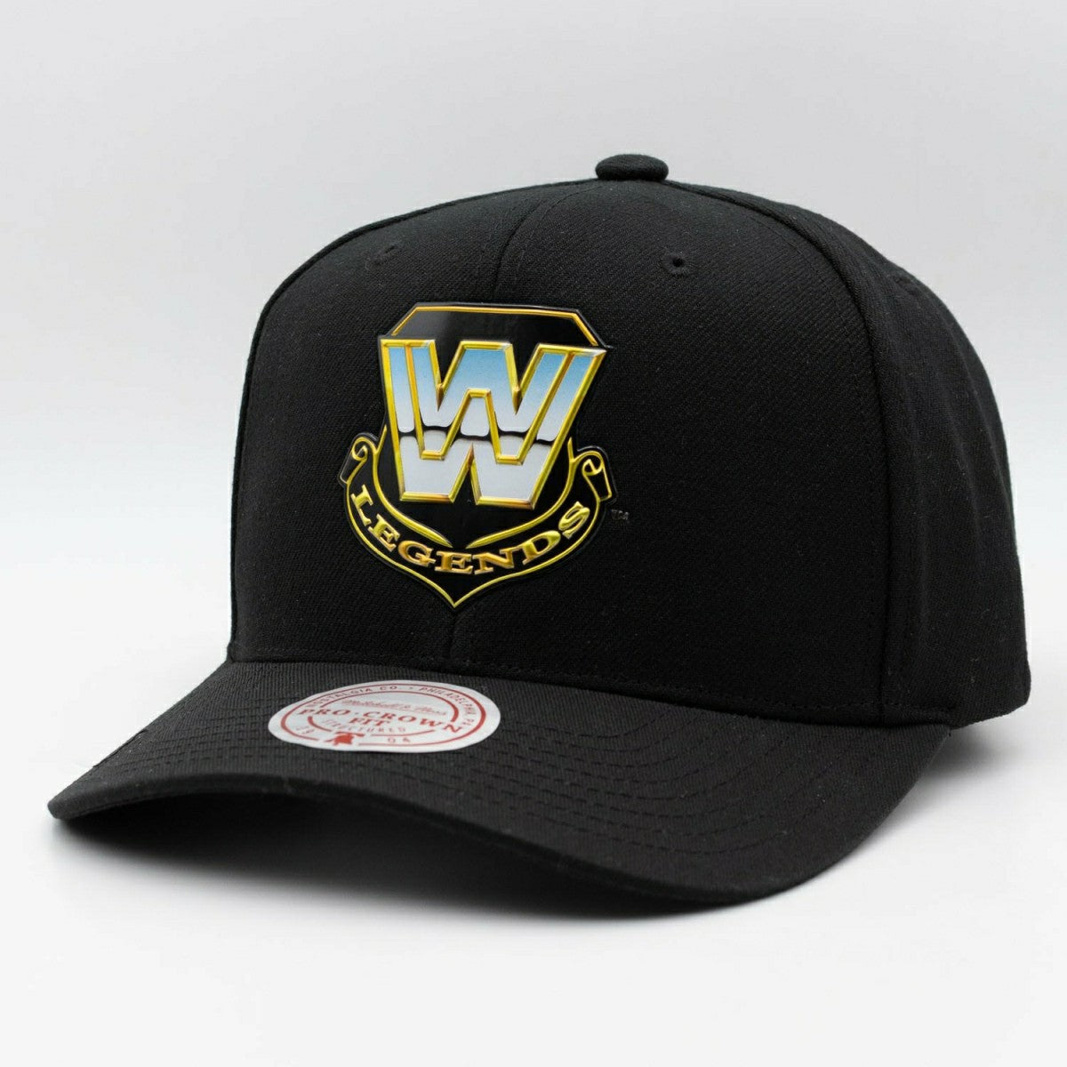 WWE Mitchell & Ness Pro Crown Snapback Cap Black - Taass discount