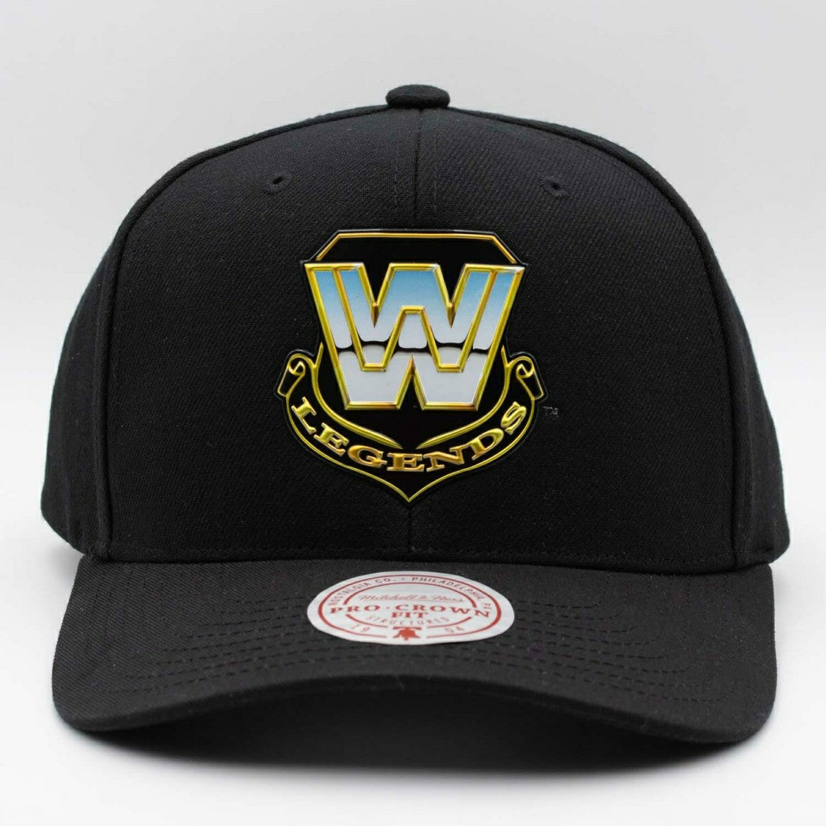 WWE Mitchell & Ness Pro Crown Snapback Cap Black - Taass discount