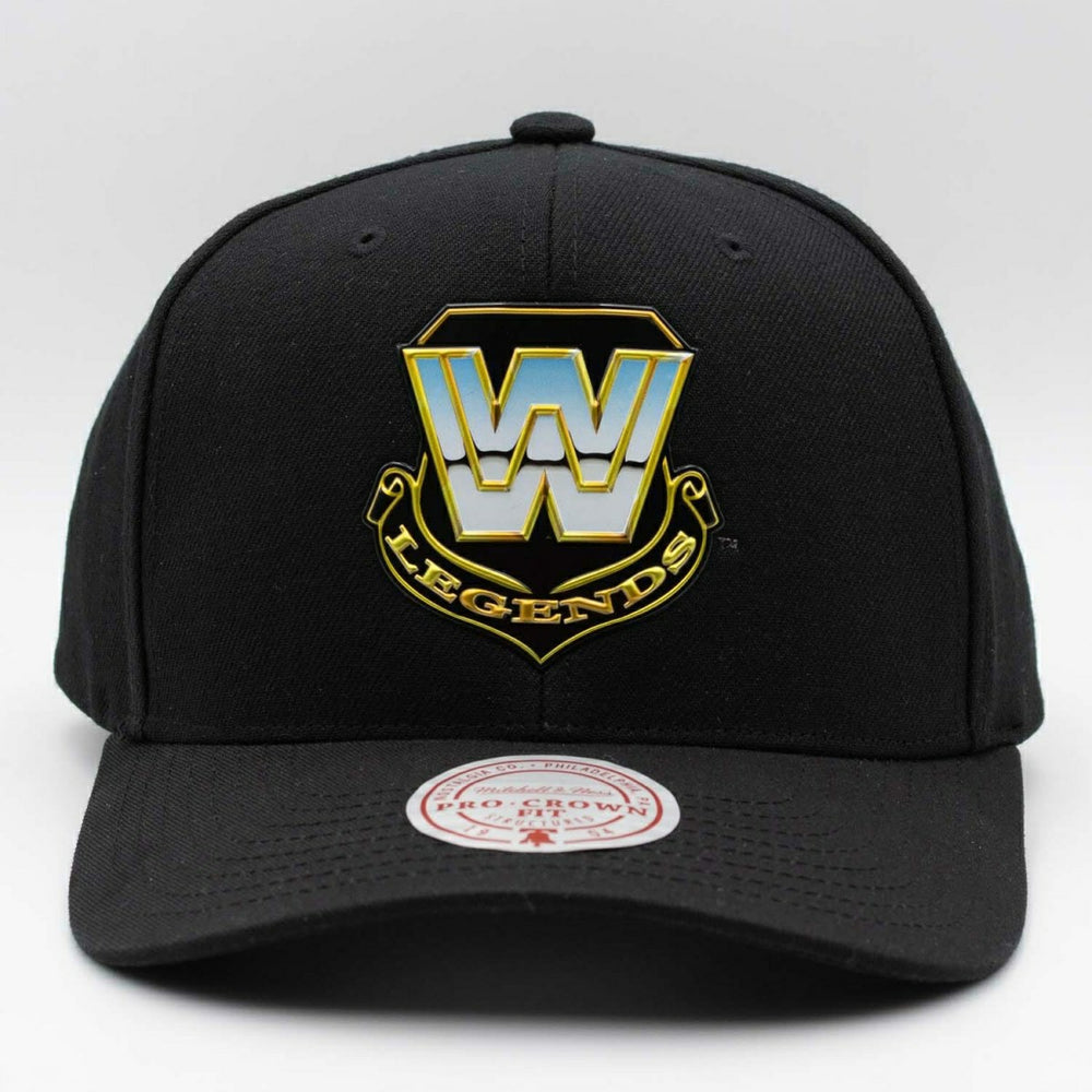 WWE Mitchell & Ness Pro Crown Snapback Cap Black - Taass discount