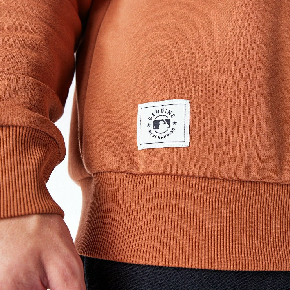 Los Angeles Dodgers Tartan Infill MLB Crewneck Sweater Brown - Taass sale