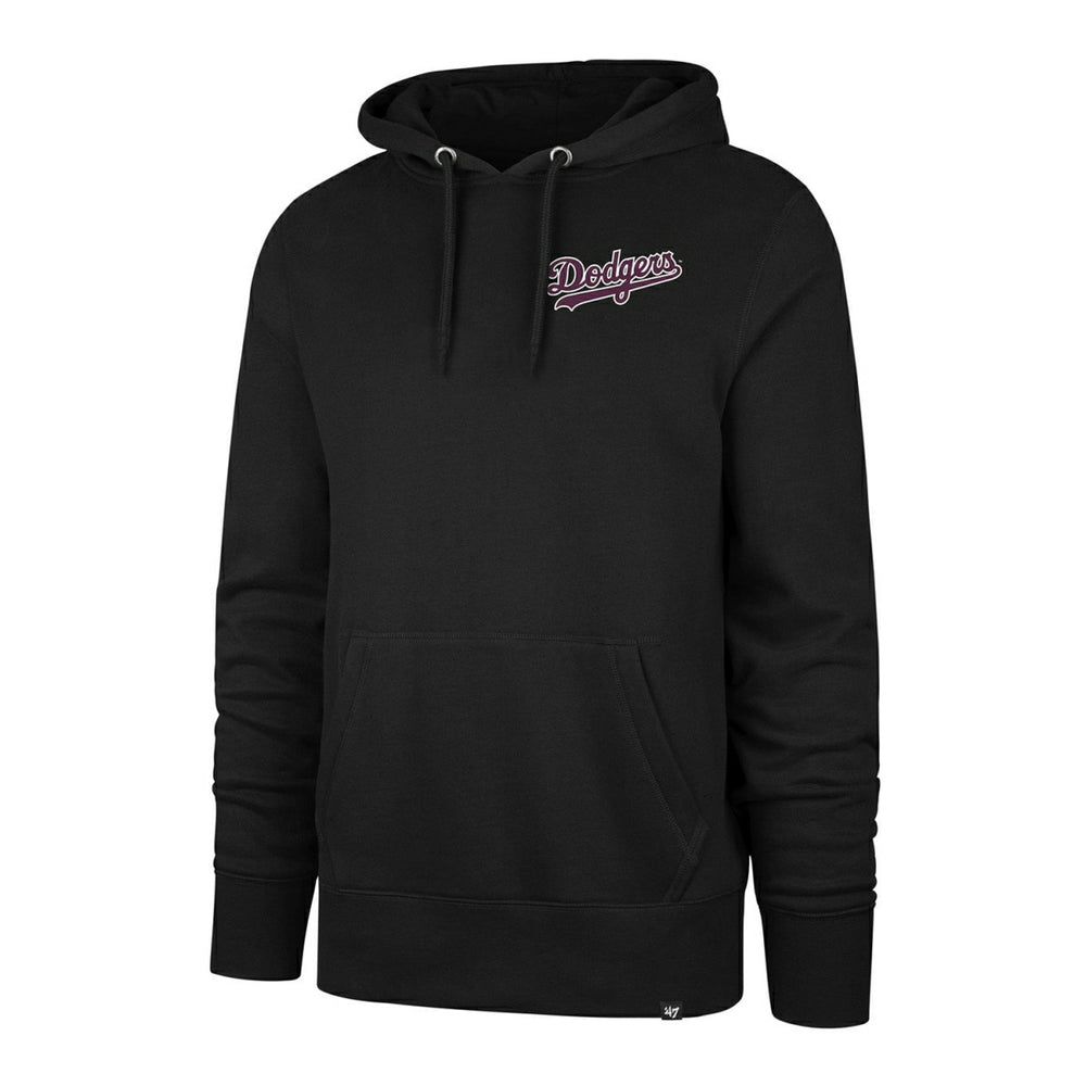 Los Angeles Dodgers Wordmark Backer '47 Burnside MLB Hoodie Black - Taass sale