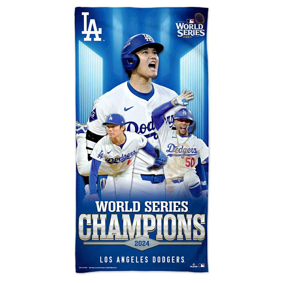 Los Angeles Dodgers 2024 World Series Champions MLB Beach Towel - Taass on sale