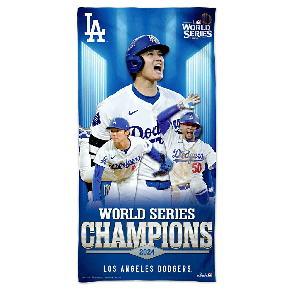Los Angeles Dodgers 2024 World Series Champions MLB Beach Towel - Taass on sale