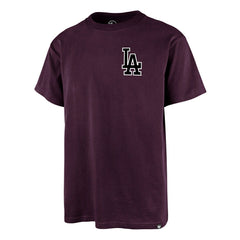 Los Angeles Dodgers Alternate Logo Backer '47 Echo MLB T-Shirt Purple - Taass for sale