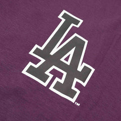 Los Angeles Dodgers Alternate Logo Backer '47 Echo MLB T-Shirt Purple - Taass for sale